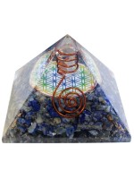 PYRAMIDE ORGONITE FLEUR DE VIE - 7 CM