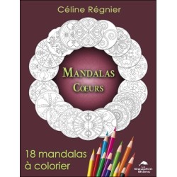 Mandalas Coeurs - 18 mandalas à colorier
