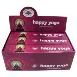 Encens Green Tree Happy Yoga 15 grammes - Lot de 12