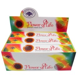 ENCENS GREEN TREE FLOWER OF LIFE 15 GR - LOT DE 12