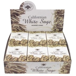 Encens Green Tree White Sage Cones 15 grammes - Lot de 12