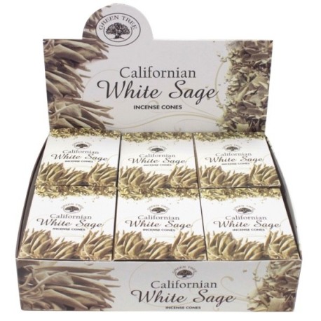 ENCENS GREEN TREE WHITE SAGE CONES 15 GR - LOT DE 12