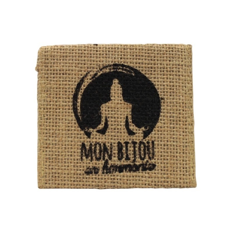 POCHON JUTE "MON BIJOU EN HARMONIE" - LOT DE 10