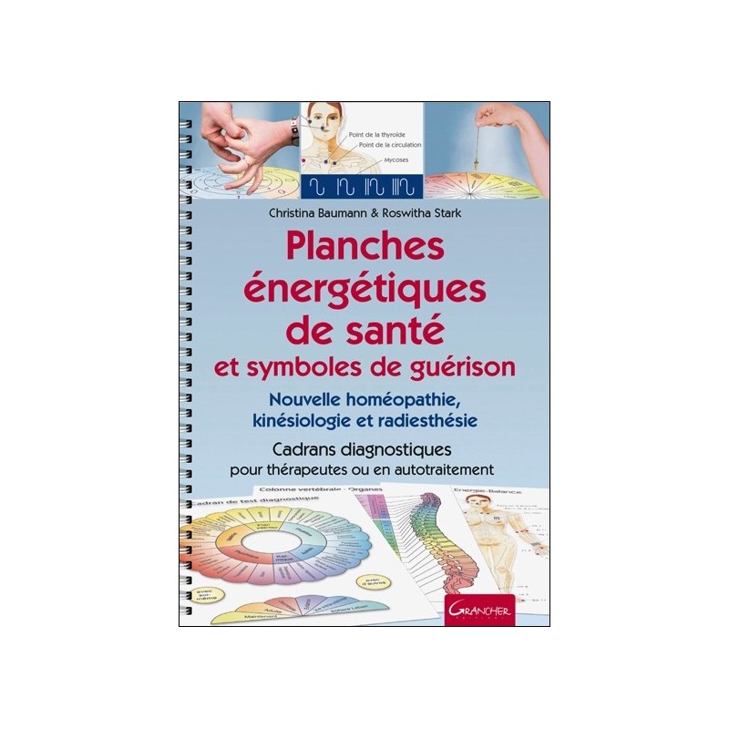 Planches énergétiques de santé et symboles de guérison