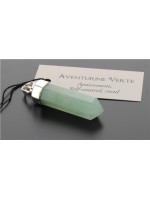 PENDENTIF ARGENT POINTE AVENTURINE VERTE