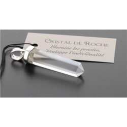 Pendentif Argent pointe Cristal de Roche