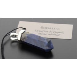 Pendentif Argent pointe Sodalite