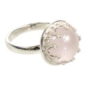 BAGUE SERTIE QUARTZ ROSE - TAILLE 52