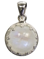 PENDENTIF SERTI PIERRE DE LUNE