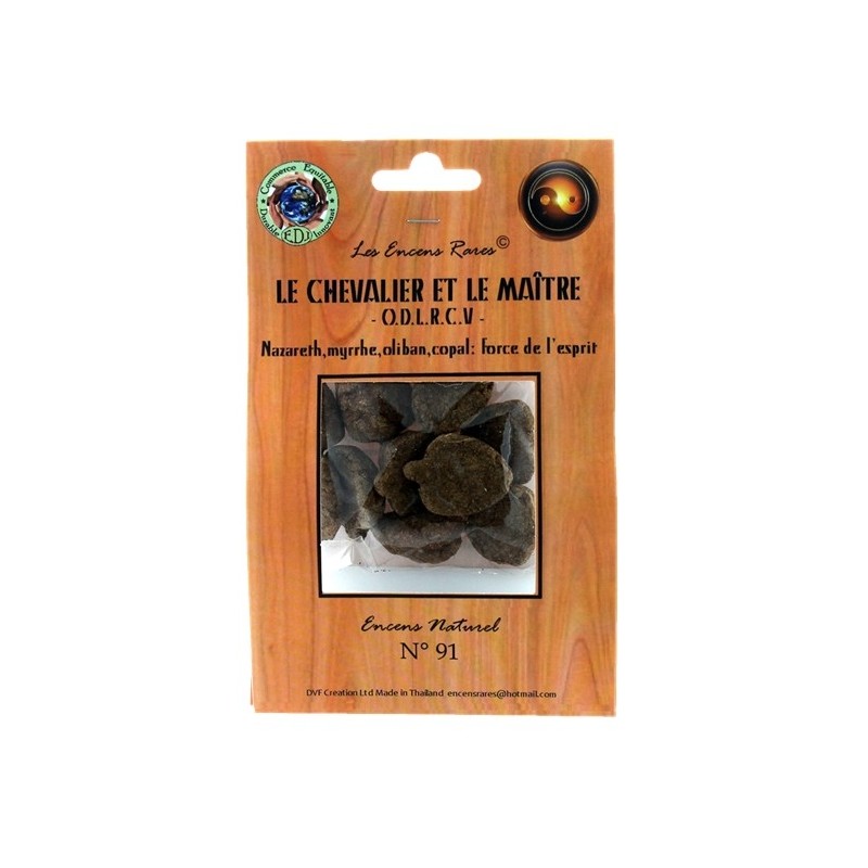 Encens rares : Le Chevalier et le Maître - O.D.L.R.C.V - Force de l'Esprit - 25 gr.