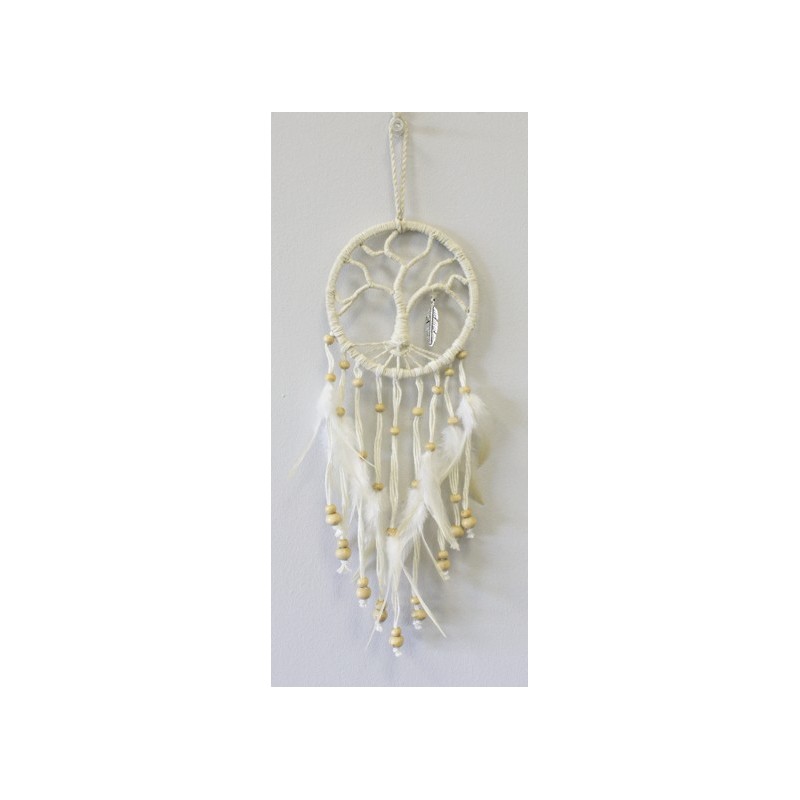 Dreamcatcher Arbre de Vie avec Plume Métal 9 cm