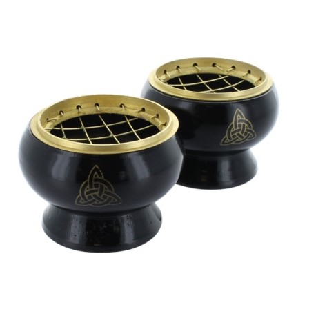 Brûle encens avec grille modèle Celtic - Lot de 2