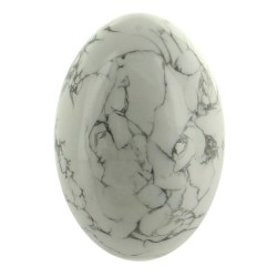 Oeuf Howlite Blanche - 7 à 8 cm