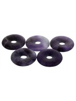 Pi Chinois Améthyste semi poli 30 mm - Lot de 5 pièces