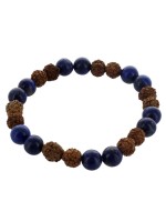 Bracelet Homme Lapis Lazuli et Perle de Rudraksha