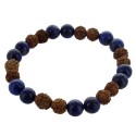 Bracelet Homme Lapis Lazuli et Perle de Rudraksha