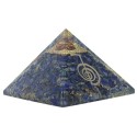 Pyramide Orgonite Lapis Lazuli avec Symbole Reiki