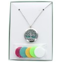 Coffret Sautoir Pendentif Diffuseur - Arbre de Vie - 3 cm