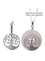 Porte Donut finition Rhodium - Arbre de Vie - Lot de 2