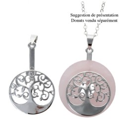 Porte Donut finition Rhodium - Arbre de Vie - Lot de 2