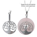 Porte Donut finition Rhodium - Arbre de Vie - Lot de 2