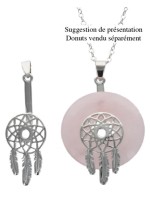 Porte Donut finition Rhodium - Mini Dreamcatcher  - Lot de 2 pcs