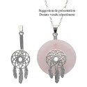 Porte Donut finition Rhodium - Mini Dreamcatcher  - Lot de 2 pcs