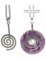 Porte Donut finition Rhodium - Spirale -Lot de 2