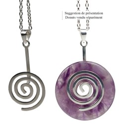 Porte Donut finition Rhodium - Spirale -Lot de 2