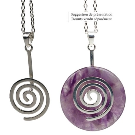 Porte Donut finition Rhodium - Spirale -Lot de 2