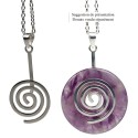 Porte Donut finition Rhodium - Spirale -Lot de 2