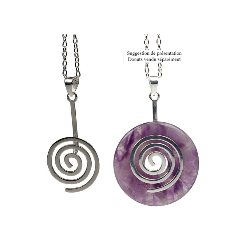 Porte Donut finition Rhodium - Spirale -Lot de 2