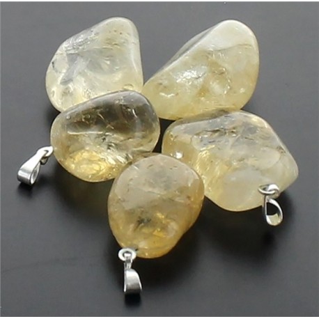 Sachet Pendentifs - Citrine (amethyste chauffee) - Lot 10