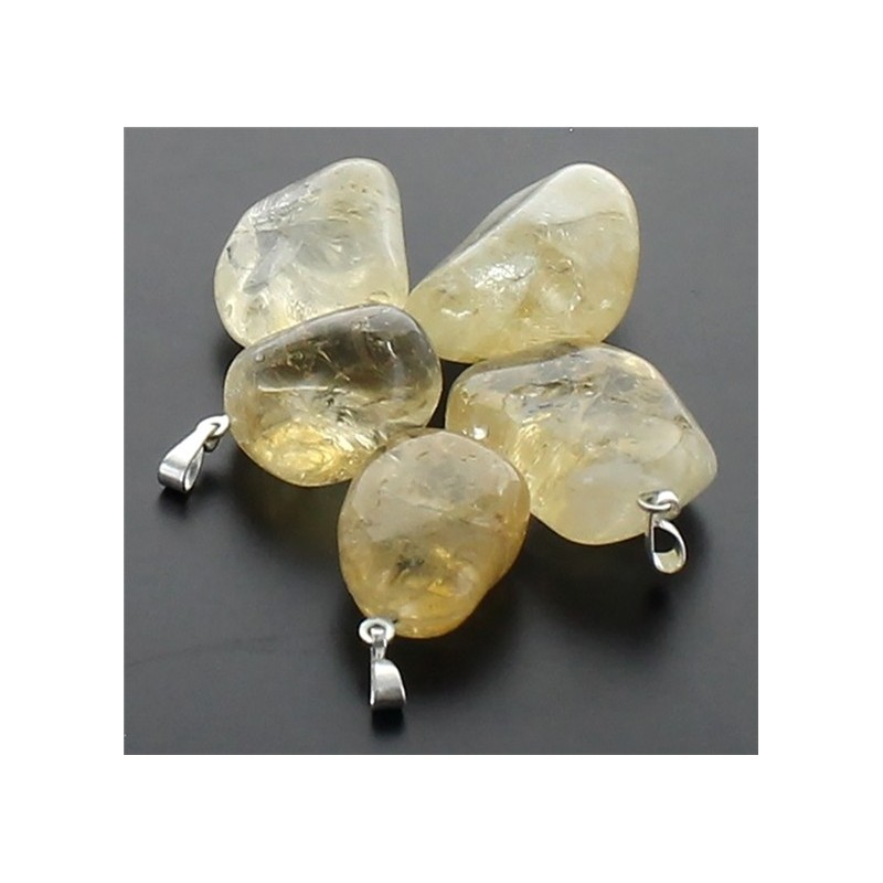 Sachet Pendentifs - Citrine (amethyste chauffee) - Lot 10