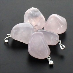 Sachet Pendentifs - Quartz Rose - Lot 10