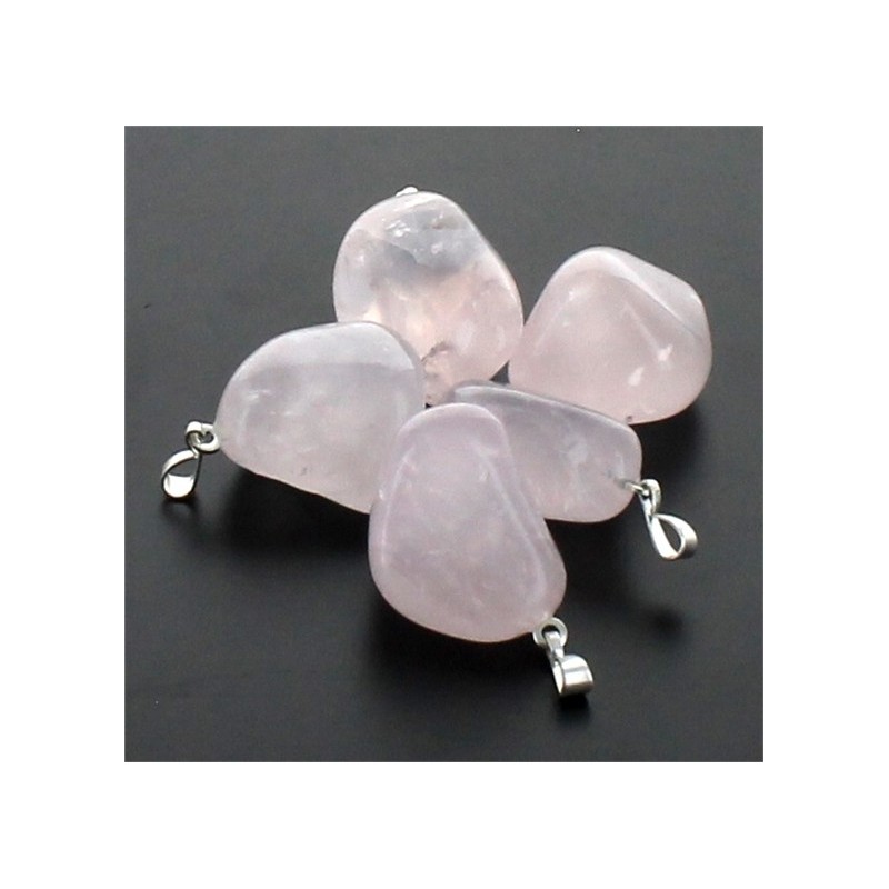 Sachet Pendentifs - Quartz Rose - Lot 10