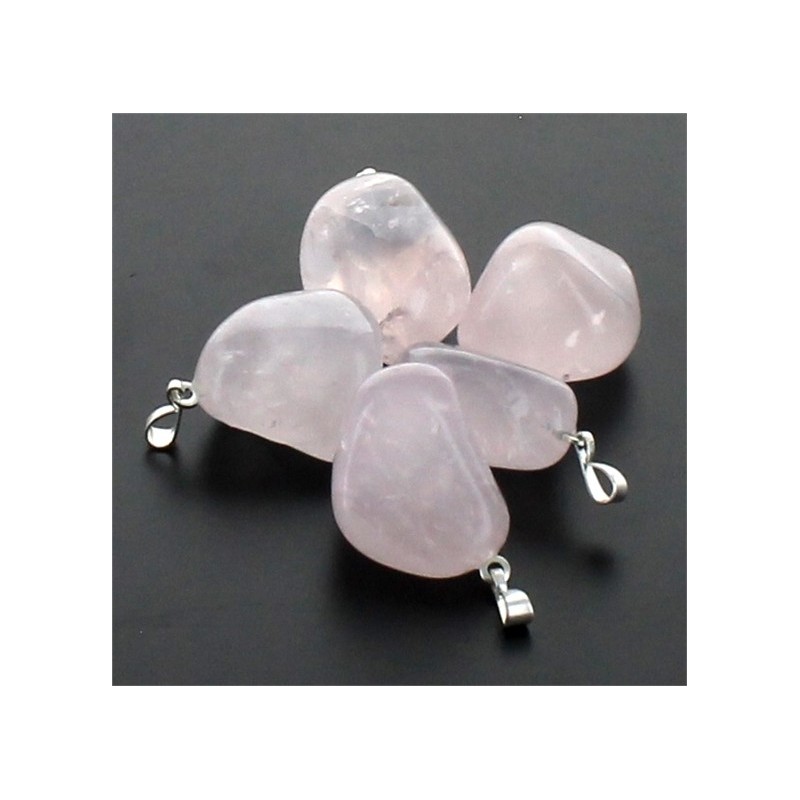 Sachet Pendentifs - Quartz Rose - Lot 10