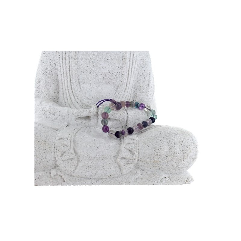 Bracelet mala tibétain - Fluorite - Lot de 5