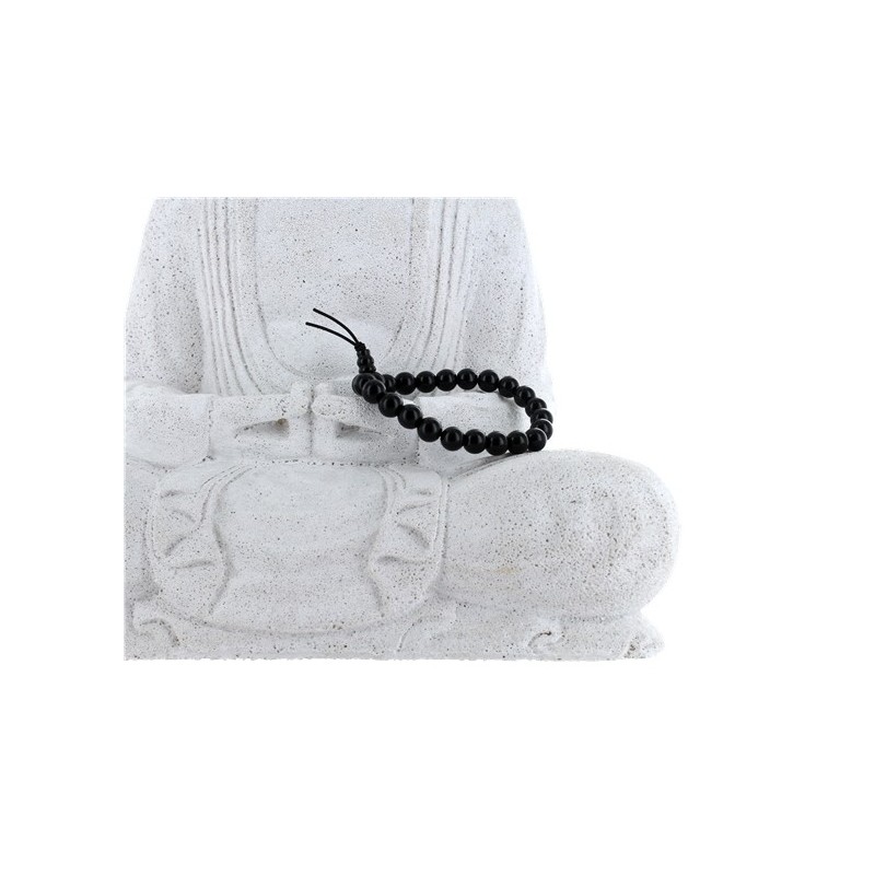 Bracelet mala tibétain - Obsidienne noire - Lot de 5