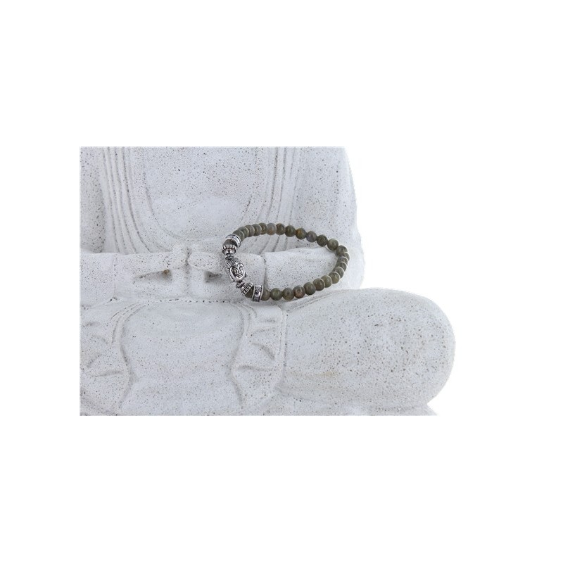 Bracelet Labradorite et Charms Bouddha