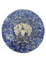 Sous verre Orgonite Lapis Lazuli avec symbole Arbre de Vie