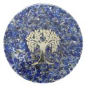 Sous verre Orgonite Lapis Lazuli avec symbole Arbre de Vie