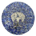 Sous verre Orgonite Lapis Lazuli avec symbole Arbre de Vie