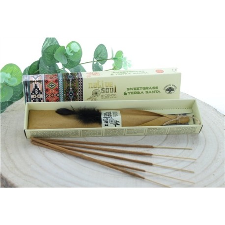 Encens Green Tree Native Soul Foin d'odeur & Yerba Santa Lot de 12