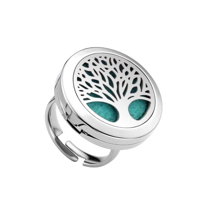 Diffuseur Bague Arbre de vie Argenté Ajustable T55/56/57