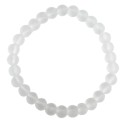 Bracelet Cristal de Roche Perles rondes 6 mm Mates