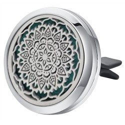 Diffuseur Clip pour Voiture Mandala Argenté