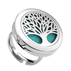 Diffuseur Bague Arbre de vie Argenté Ajustable T55/56/57