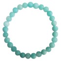 Bracelet Amazonite Perles rondes 6 mm Mates