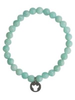 Bracelet Amazonite Perles rondes 6 mm Breloque ange